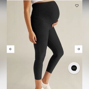 Beyond the Bump Beyond Yoga Charcoal Maternity Leggings Capri
